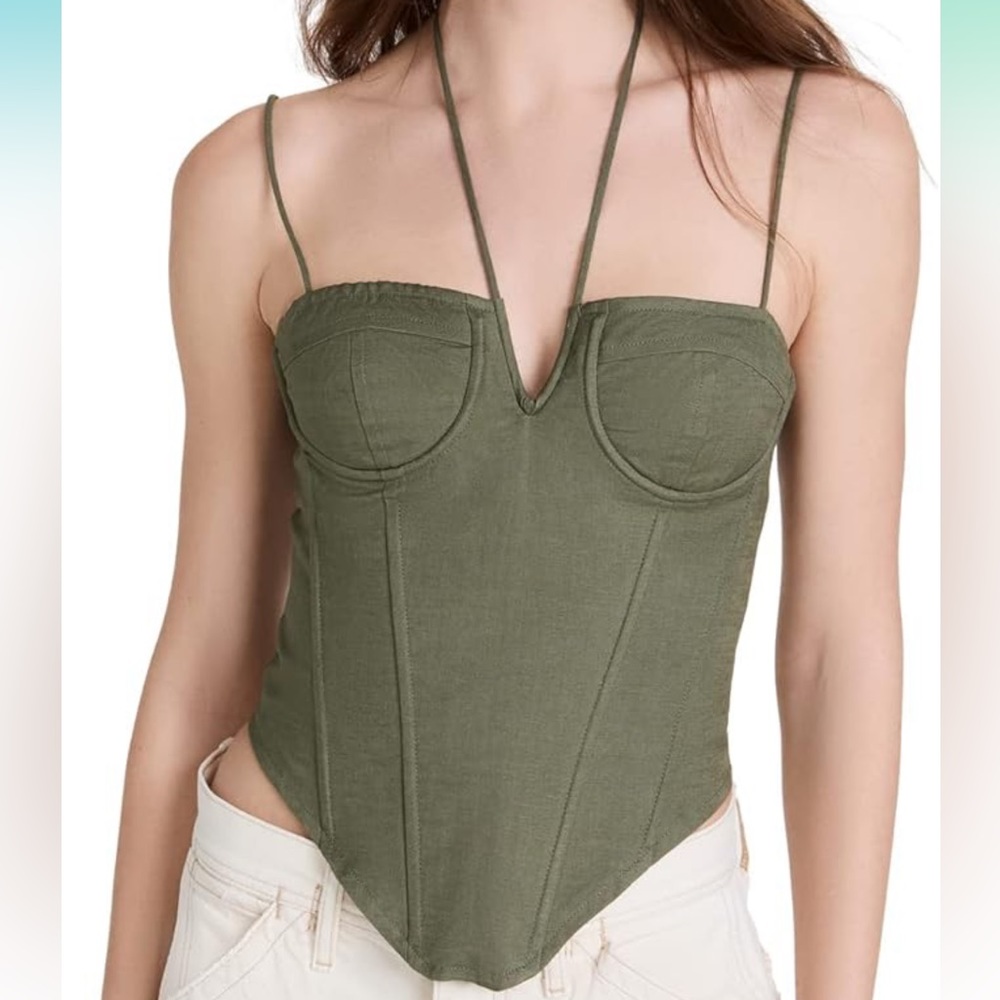 Lioness Del Gato Corset- Green Corset
